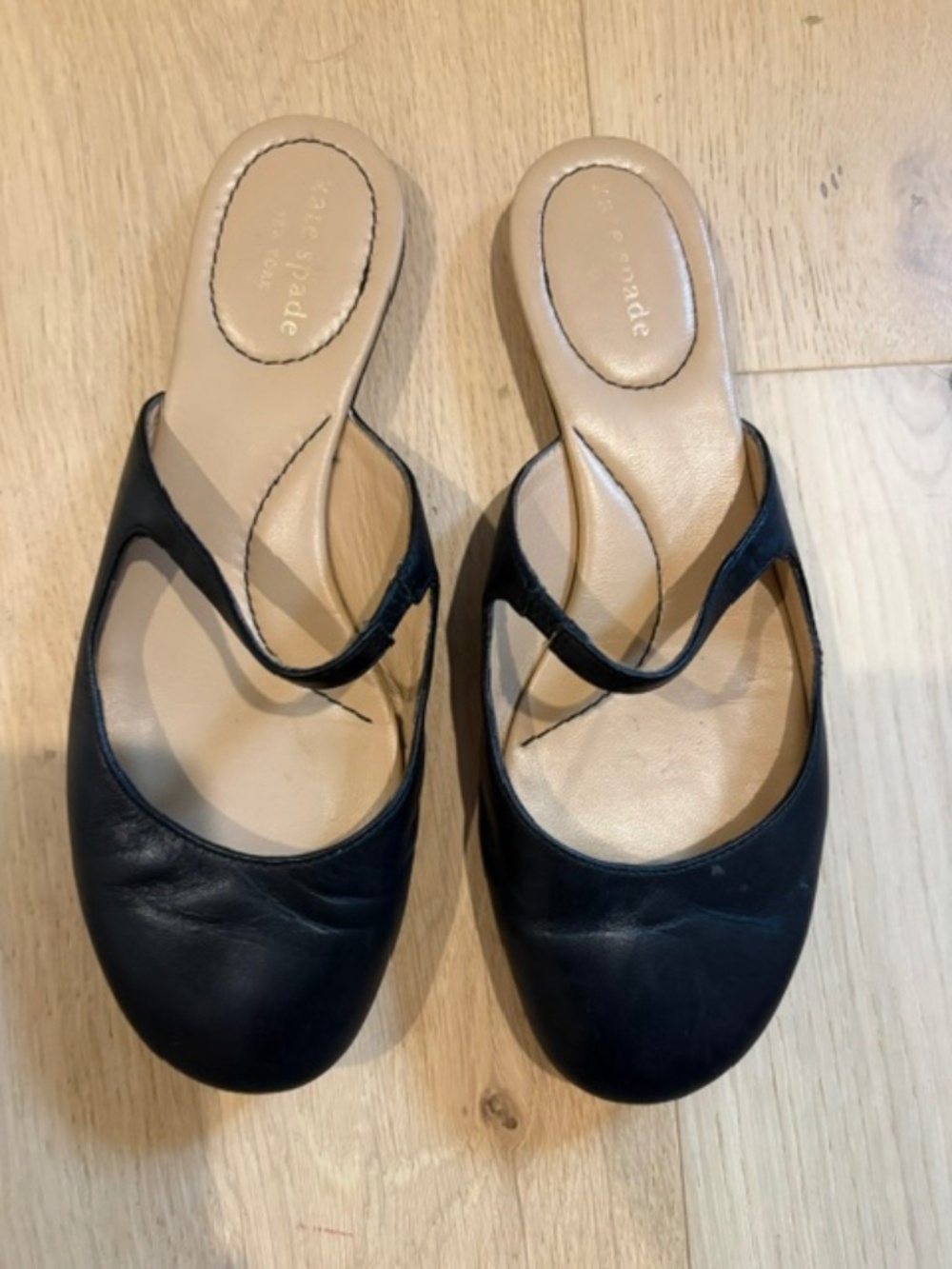 Kate Spade Black slip on flats